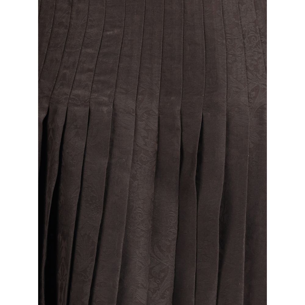 Burberry Sunflower Pleated Silk Skirt Burberry