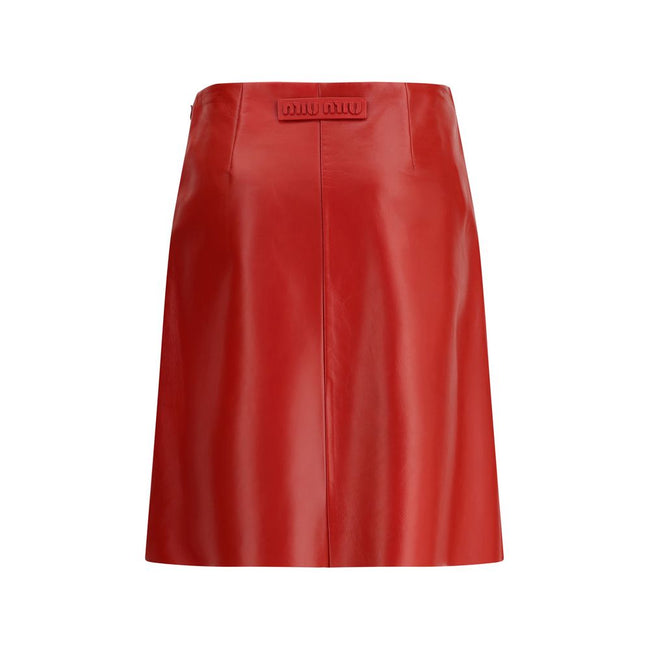 Miu Miu Nappa Leather Skirt Miu Miu