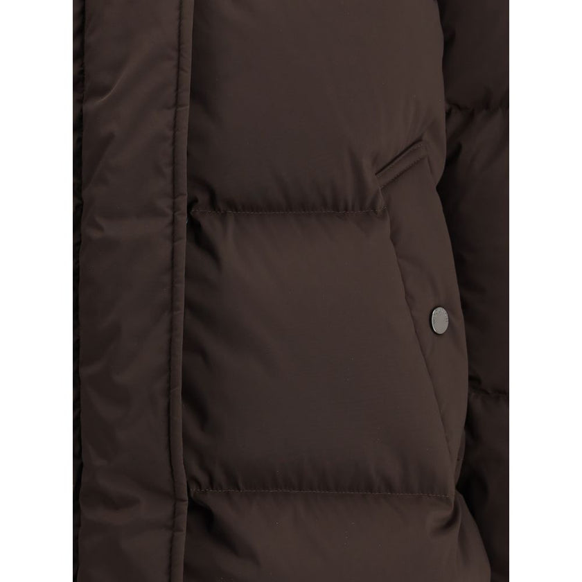 Woolrich Brown Goose Down Parka Woolrich