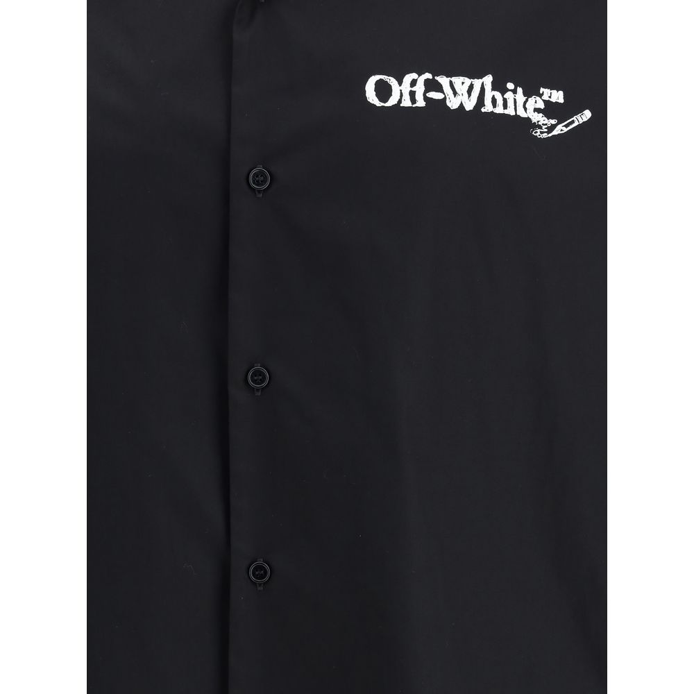 Off-White Bowling Shirt in Poplin Off-White