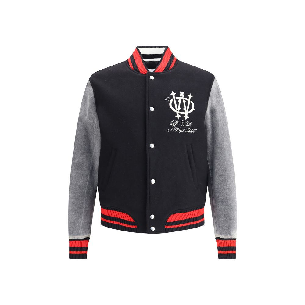 Off-White Gothic OW Wool Varsity Jacket Off-White
