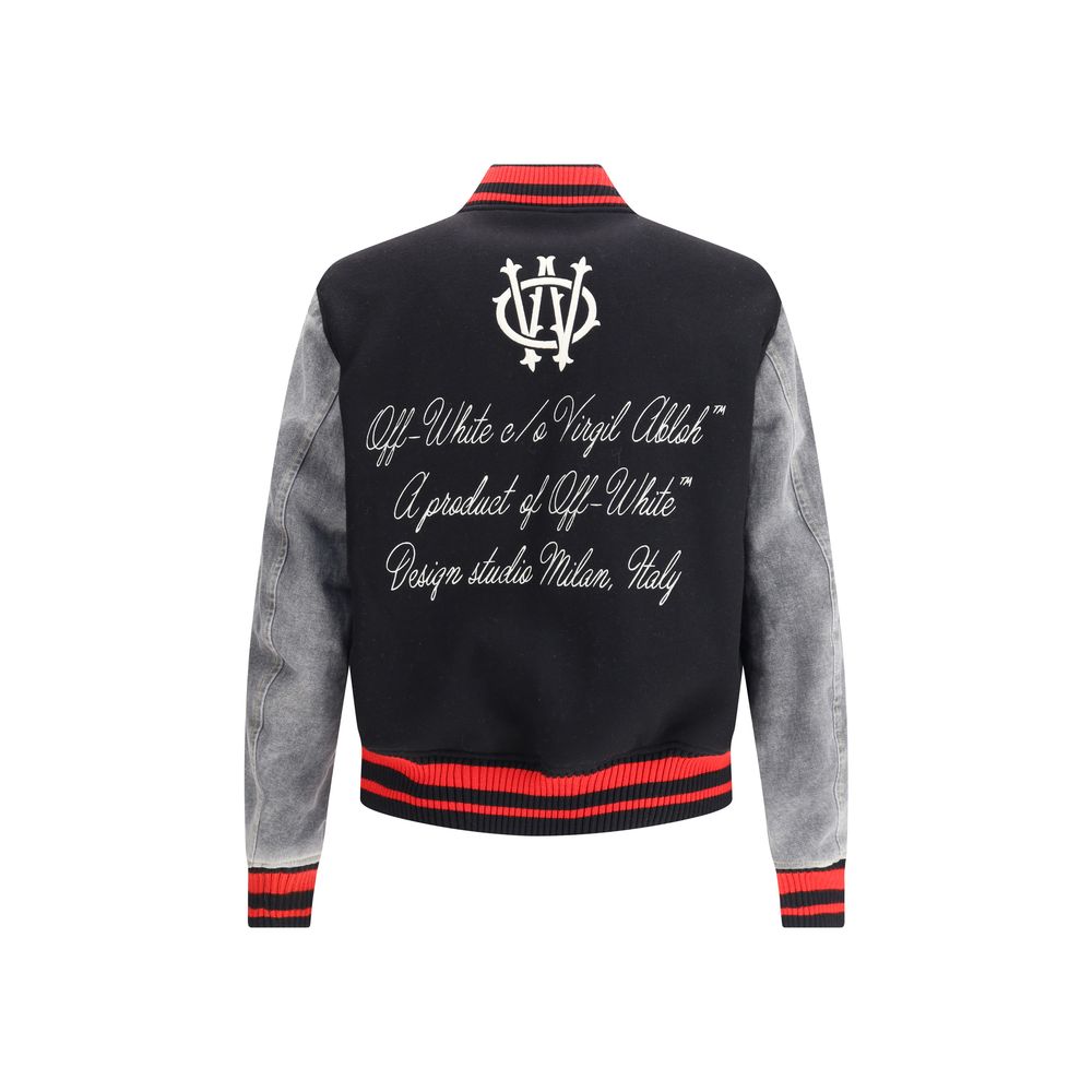 Off-White Gothic OW Wool Varsity Jacket Off-White