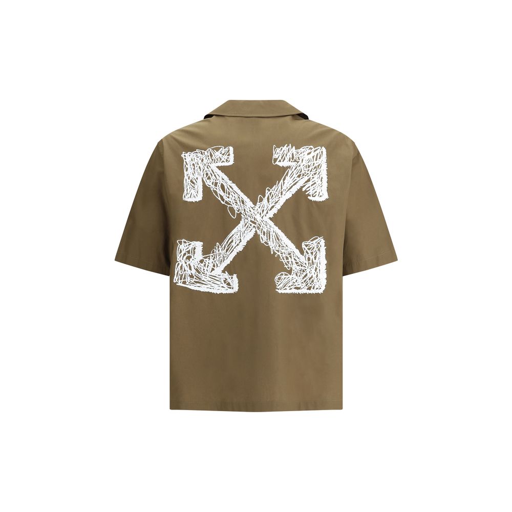 Off-White Bowling Shirt in Poplin Off-White