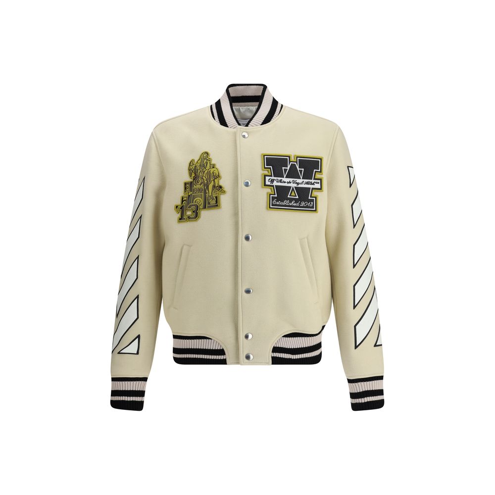 Off-White Lion Wool Varsity Jacket Off-White