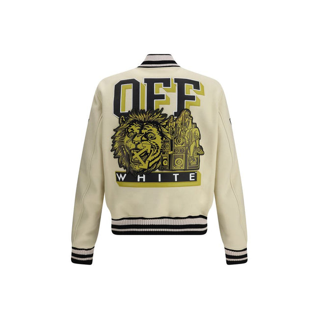 Off-White Lion Wool Varsity Jacket Off-White