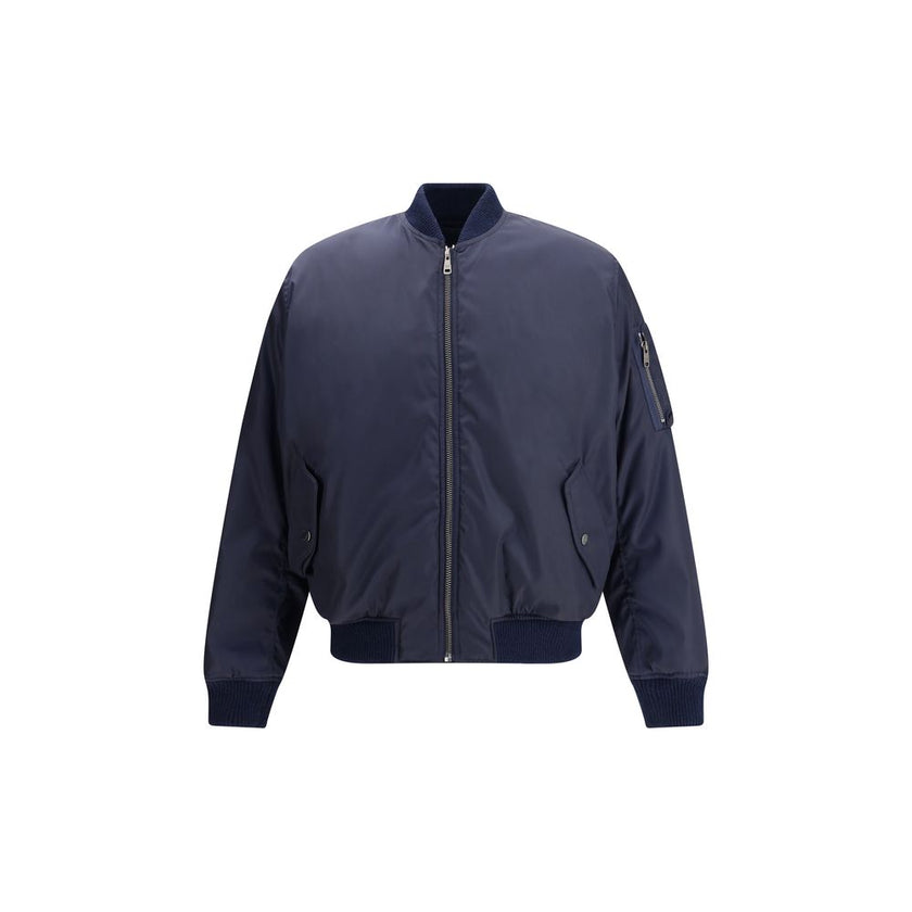 Prada Blue Recycled Polyamide Bomber Prada