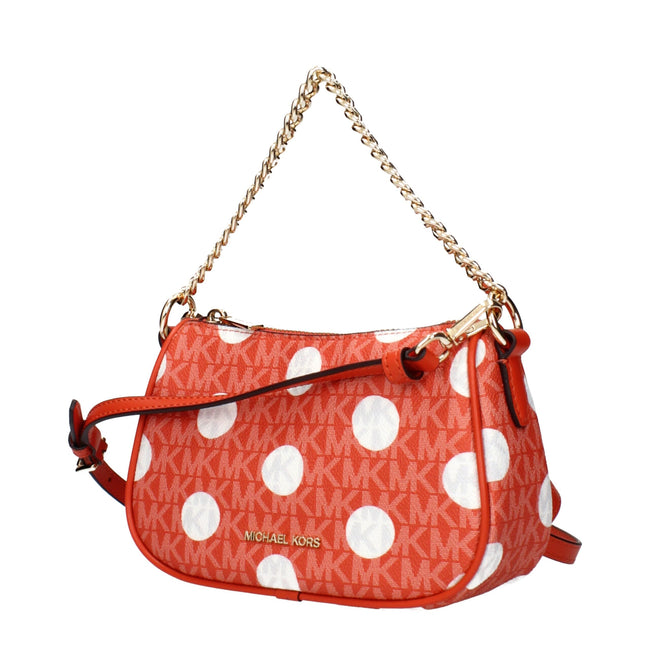 Michael Kors Red Fabric Handbags Michael Kors