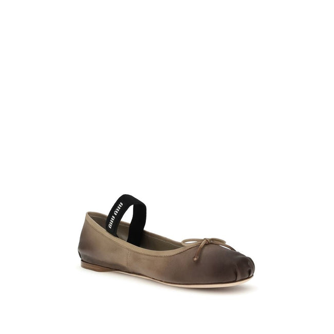 Miu Miu Leather Ballerinas Miu Miu