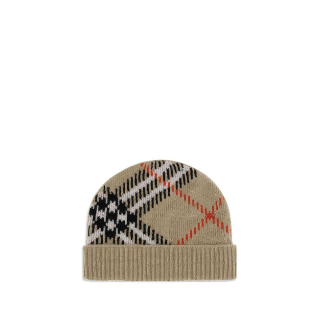Burberry Cashmere blend Check beanie Hat Burberry