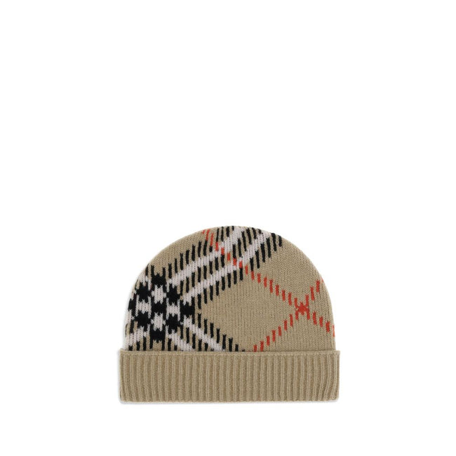 Burberry Cashmere blend Check beanie Hat Burberry