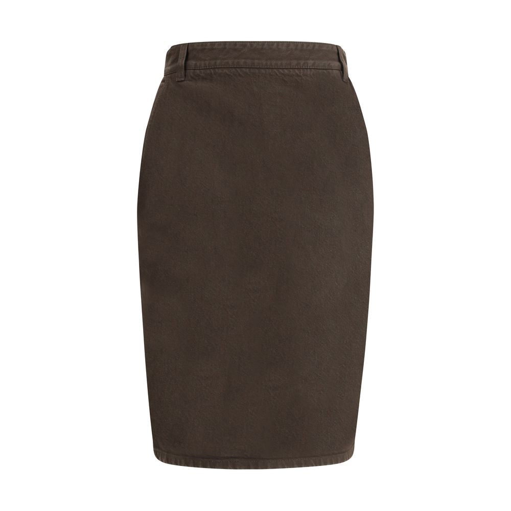 Saint Laurent Denim Pencil Skirt Saint Laurent