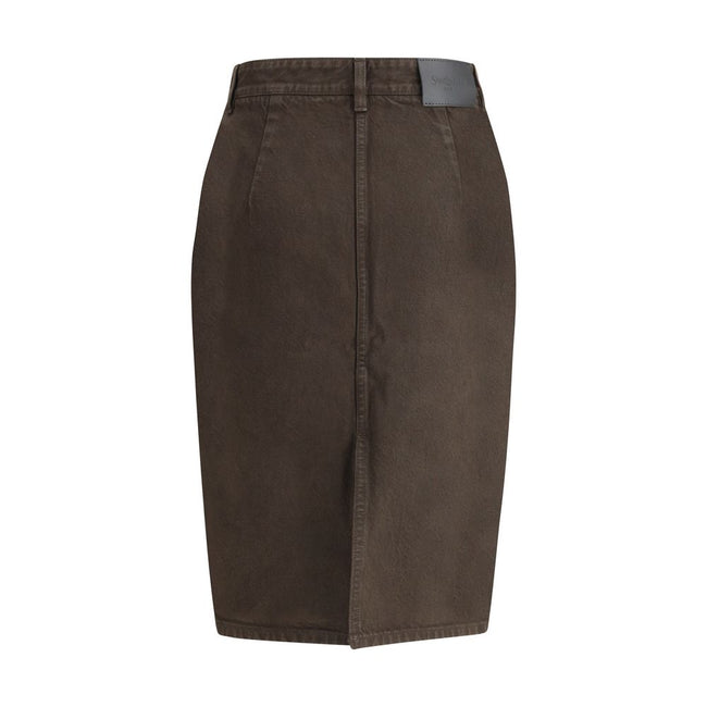 Saint Laurent Denim Pencil Skirt Saint Laurent
