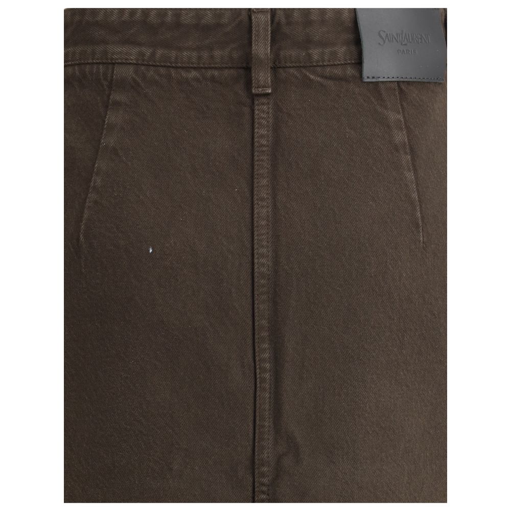 Saint Laurent Denim Pencil Skirt Saint Laurent