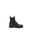 Fendi FF leather and fabric Ankle Boots Fendi