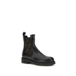 Fendi FF leather and fabric Ankle Boots Fendi