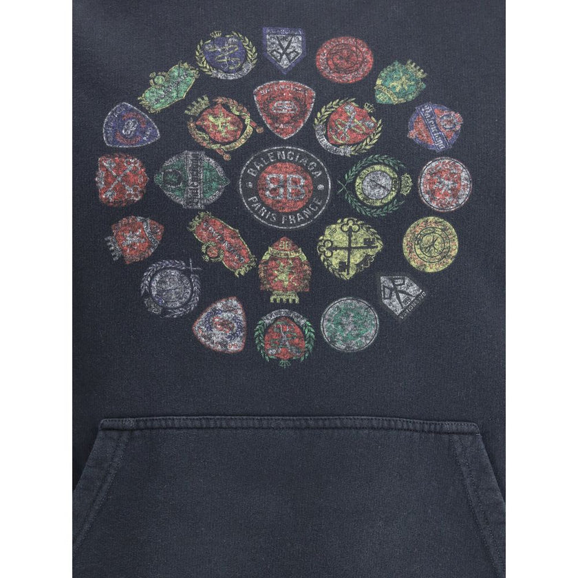 Balenciaga Black Cotton Sweatshirt Balenciaga