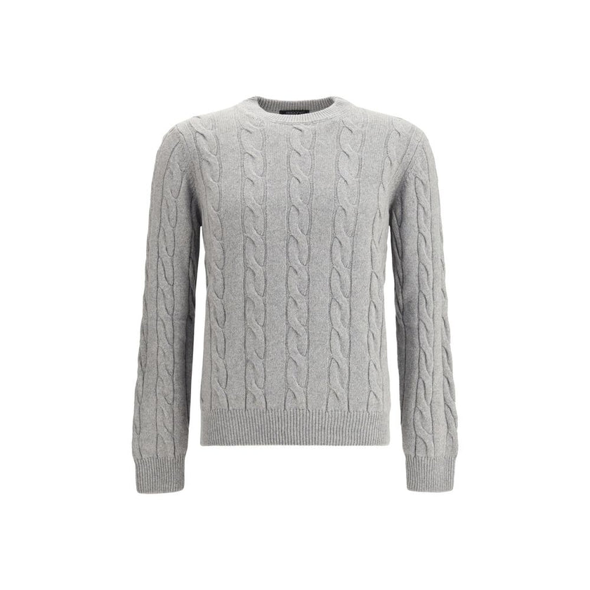 Aragona Cashmere Gray Cashmere Sweatshirt Aragona Cashmere