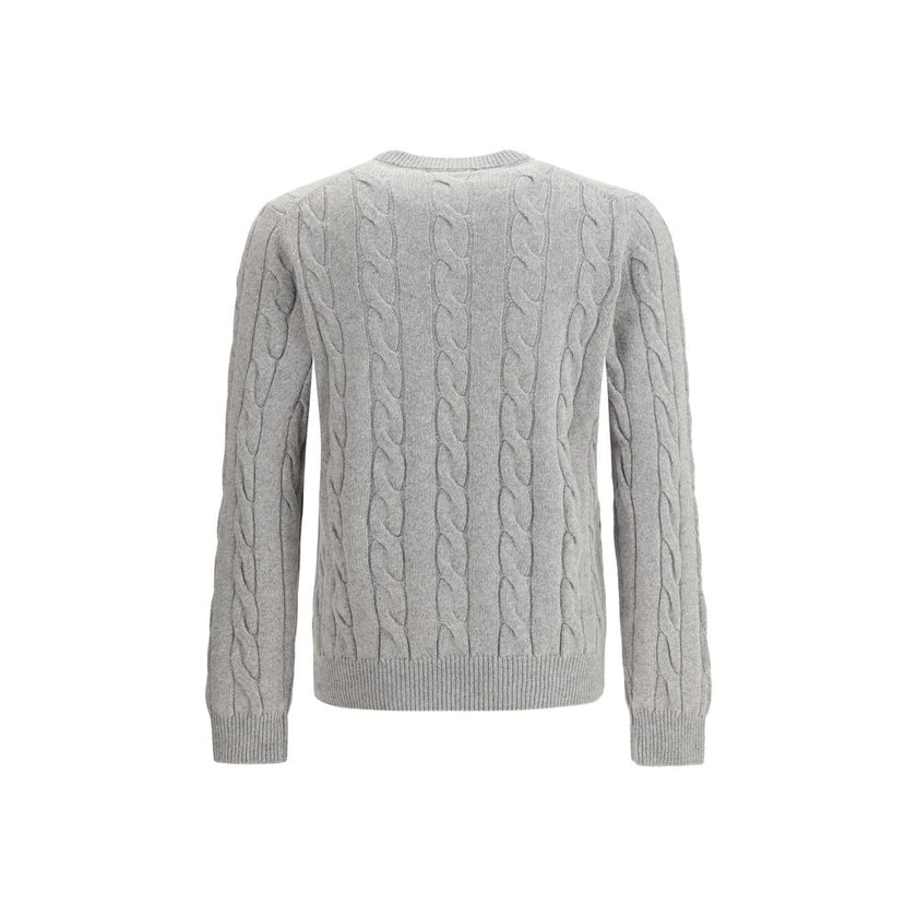 Aragona Cashmere Gray Cashmere Sweatshirt Aragona Cashmere