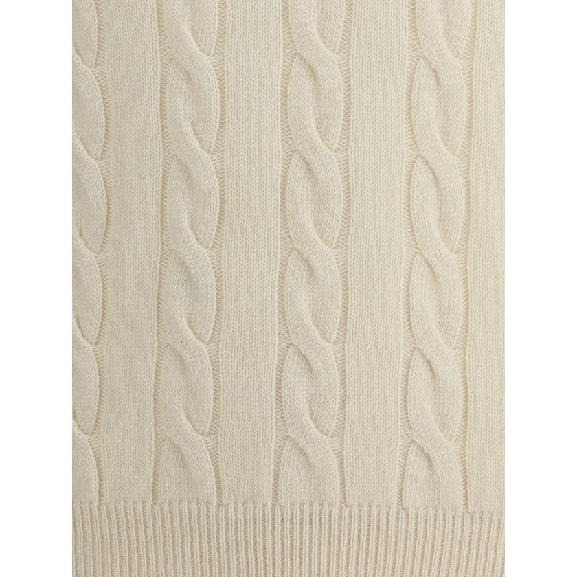 Aragona Cashmere White Cashmere Turtleneck Aragona Cashmere