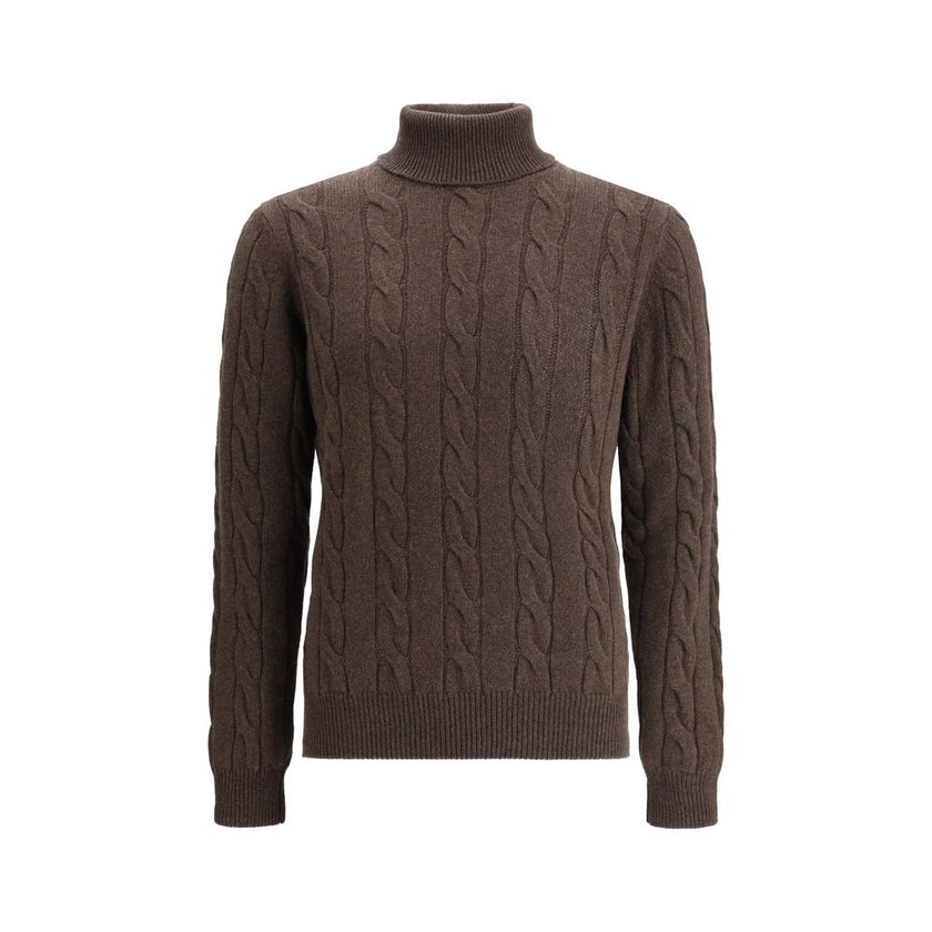 Aragona Cashmere Brown Cashmere Turtleneck Aragona Cashmere