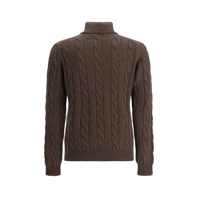 Aragona Cashmere Braided Turtleneck Sweater Aragona Cashmere