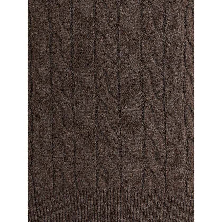 Aragona Cashmere Brown Cashmere Turtleneck Aragona Cashmere