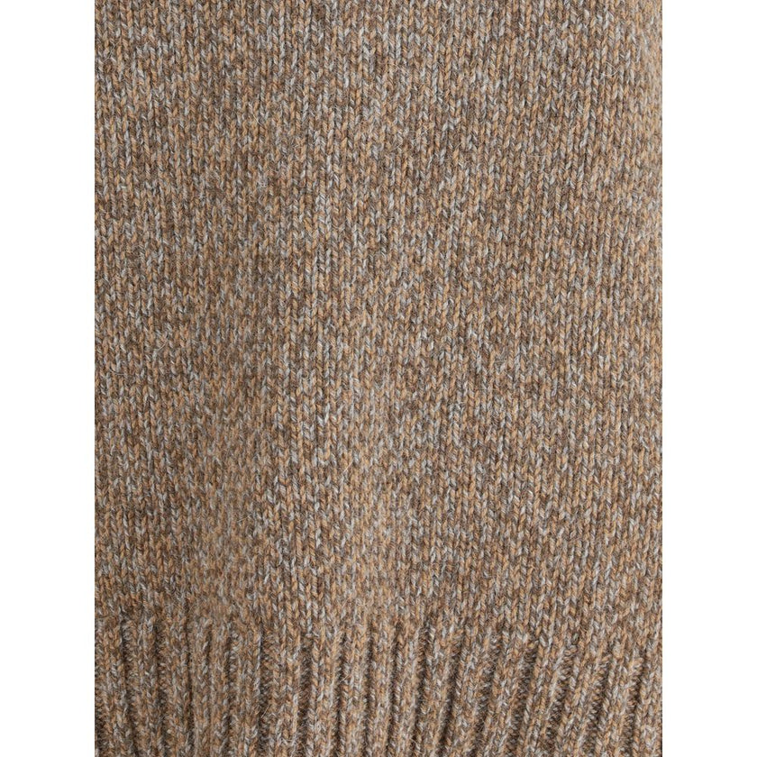 Aragona Cashmere Brown Merino Wool Sweatshirt Aragona Cashmere