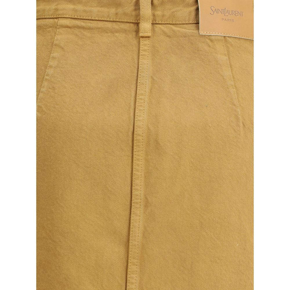 Saint Laurent Denim Pencil Skirt Saint Laurent
