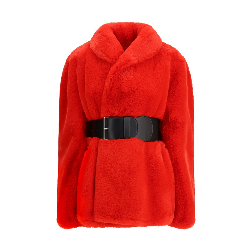 Balenciaga Wrap Faux Fur Coat Balenciaga