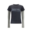 Balenciaga Washed Crayon Political Double-Sleeve T-Shirt Balenciaga