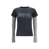 Balenciaga Washed Crayon Political Double-Sleeve T-Shirt Balenciaga