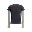 Balenciaga Washed Crayon Political Double-Sleeve T-Shirt Balenciaga