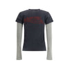 Balenciaga Washed Crayon Political Double-Sleeve T-Shirt Balenciaga