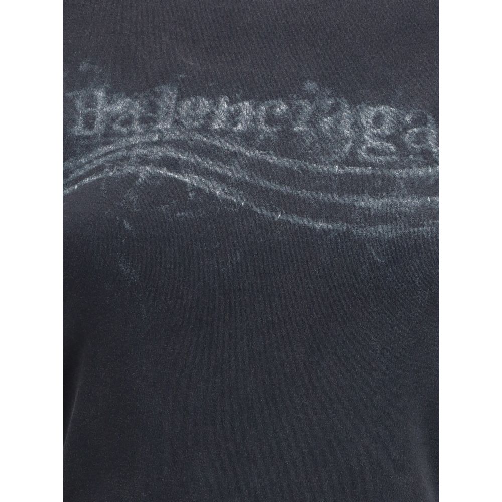 Balenciaga Washed Crayon Political Double-Sleeve T-Shirt Balenciaga