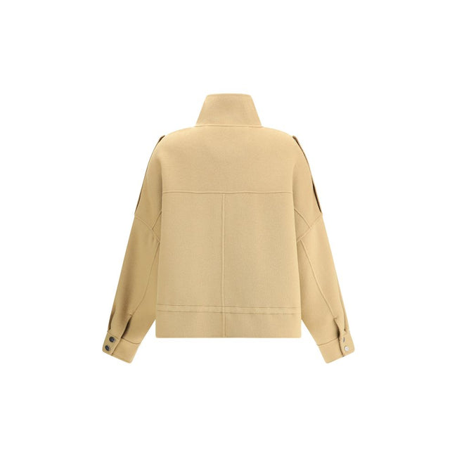 PINKO Double Wool-blend fabric Caban with high collar PINKO
