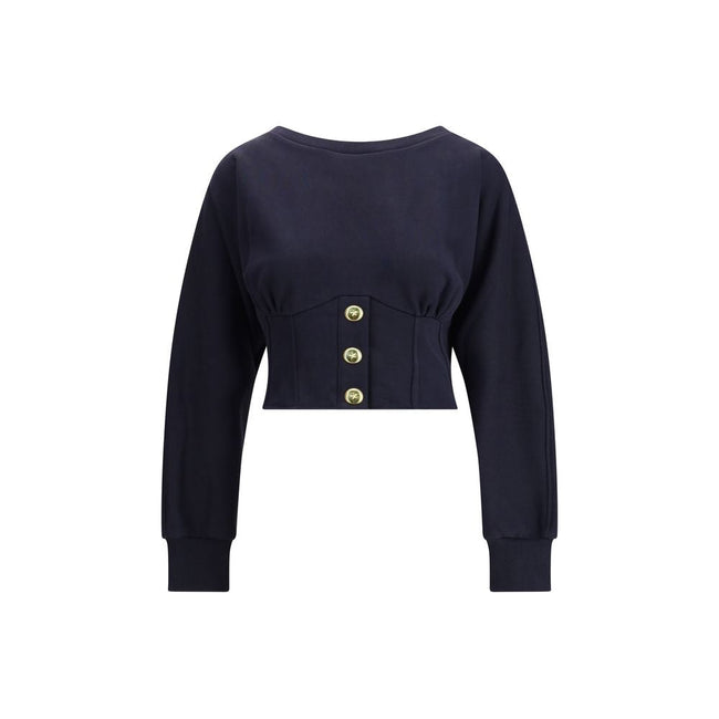 PINKO Cotton Sweatshirt with Corset Detail PINKO