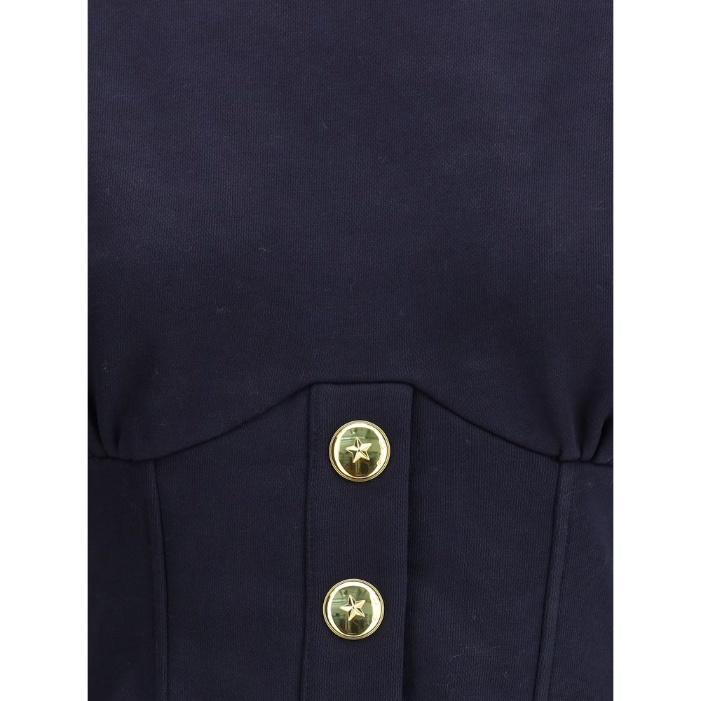 PINKO Cotton Sweatshirt with Corset Detail PINKO