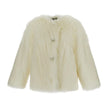Dolce & Gabbana White Modacrylic Jackets & Coat Dolce & Gabbana