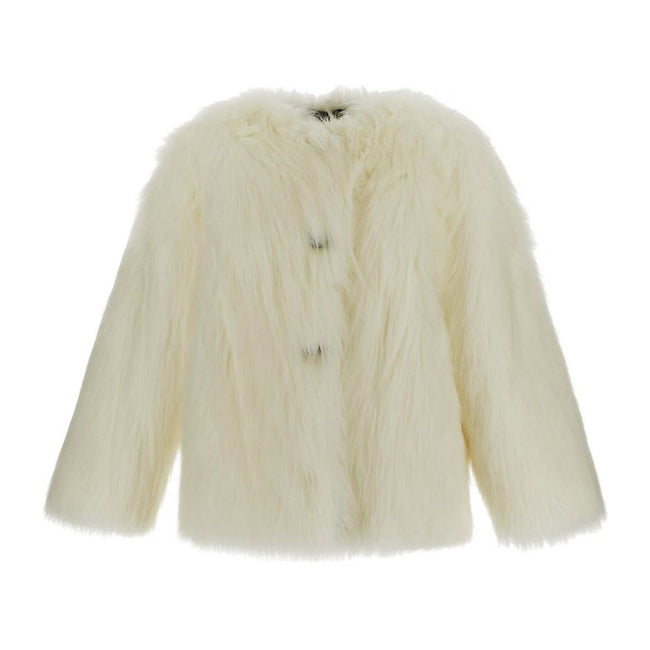 Dolce & Gabbana White Modacrylic Jackets & Coat Dolce & Gabbana