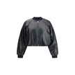 PINKO Cropped bomber with a leather-effect PINKO