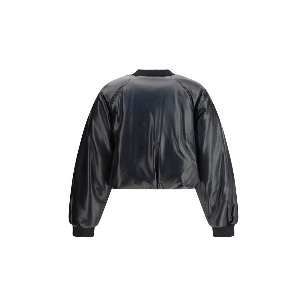 PINKO Cropped bomber with a leather-effect PINKO