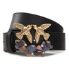 PINKO Black Calfskin Belt PINKO