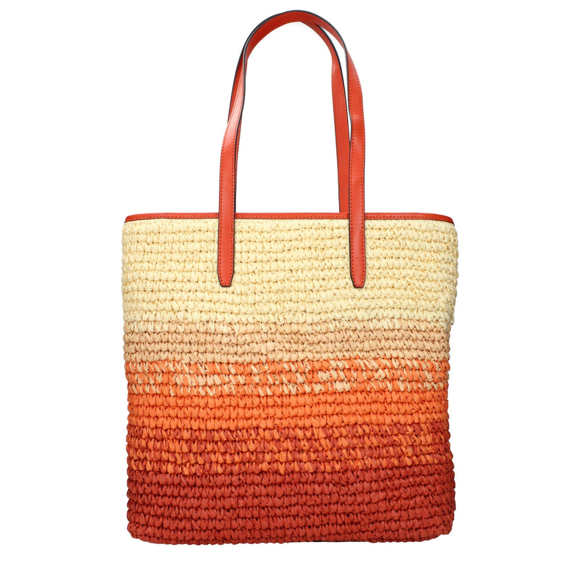 Michael Kors Orange Raffia Shoulder Bag Michael Kors