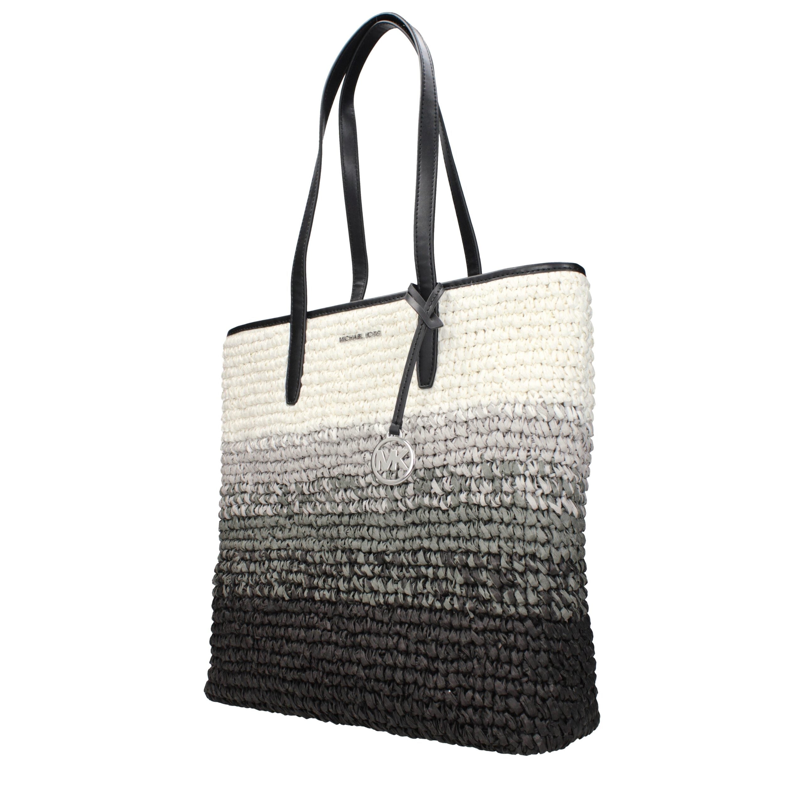 Michael Kors Black Raffia Shoulder Bags Michael Kors