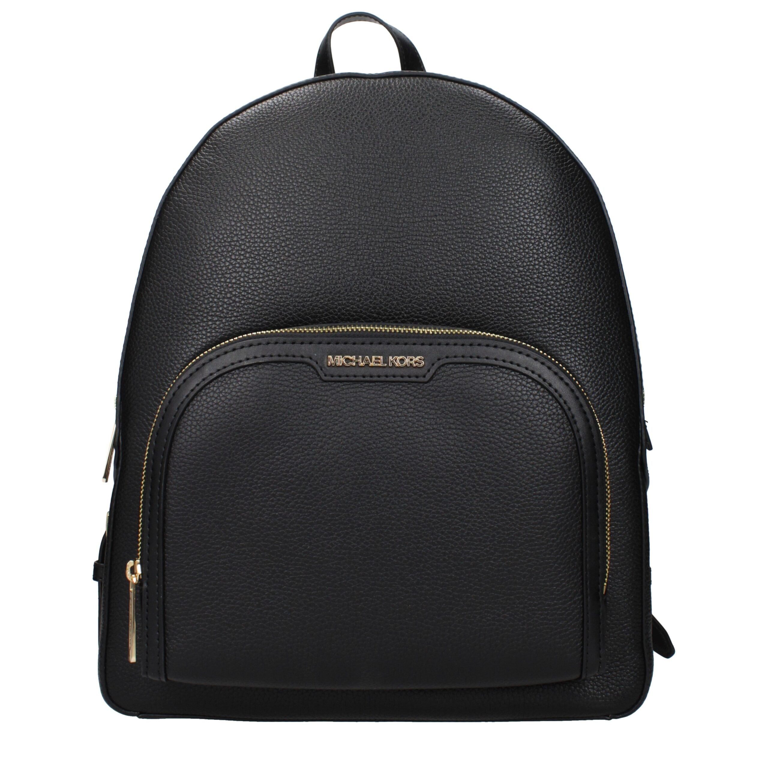 Michael Kors Black Leather Backpacks Michael Kors
