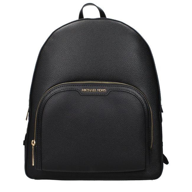 Michael Kors Black Leather Backpacks Michael Kors