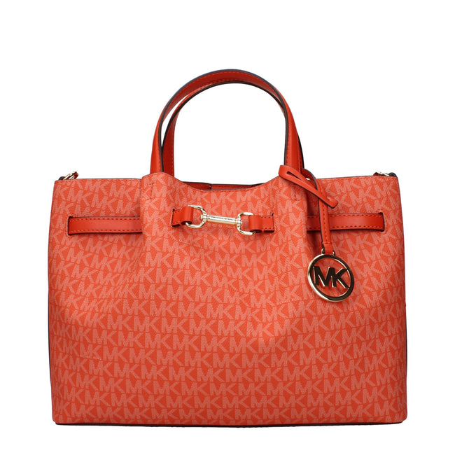 Michael Kors Orange Fabric Handbags Michael Kors
