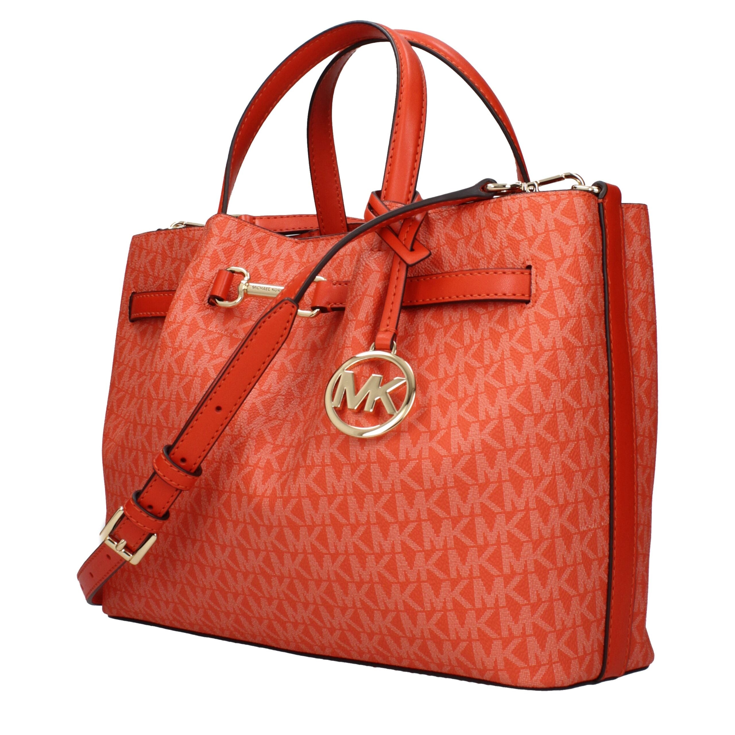 Michael Kors Orange Fabric Handbags Michael Kors