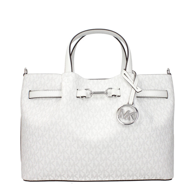Michael Kors White Fabric Handbags Michael Kors