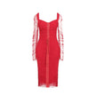 Dolce & Gabbana Silk Ruched Tulle Midi Dress Dolce & Gabbana